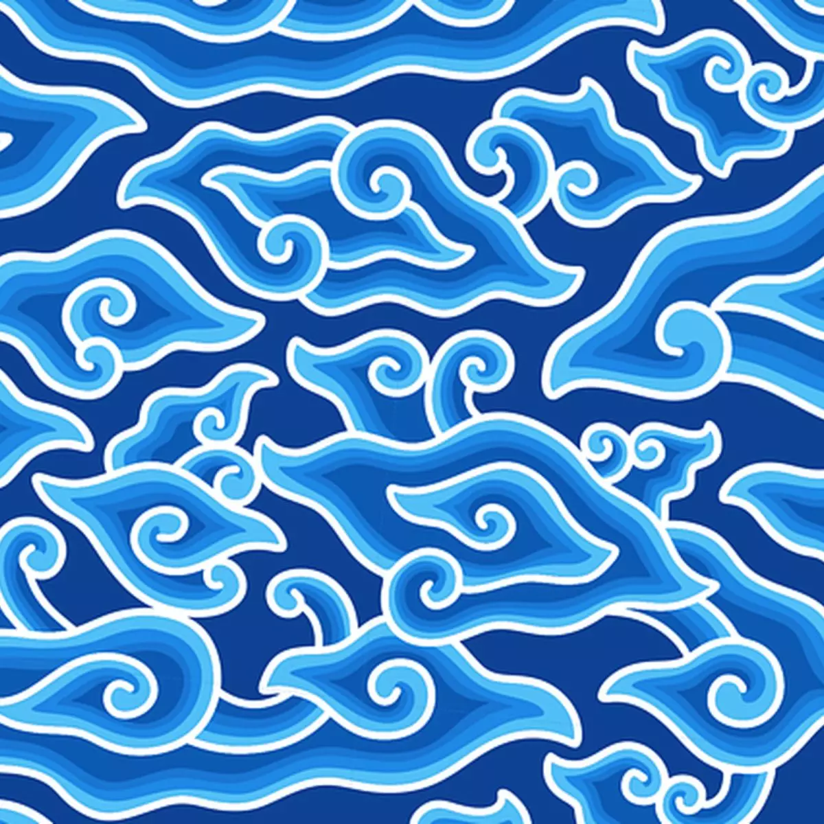 3. Batik Mega Mendung (Cirebon)