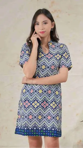 Dress Batik Wanita Dewasa Majapahit Lengan Pendek Motif 0611279