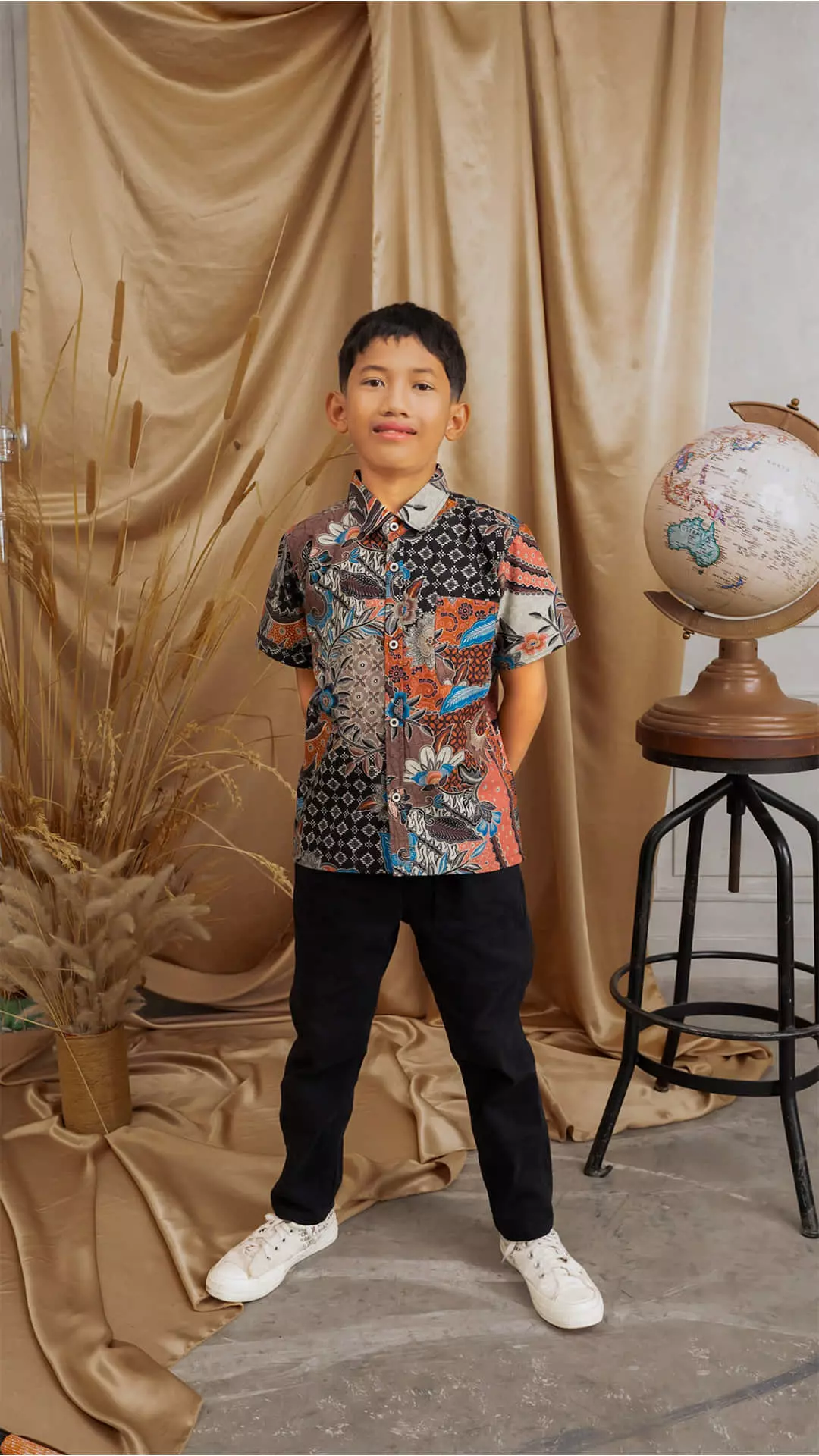 Kemeja Batik Anak Majapahit Lengan pendek Motif 230241