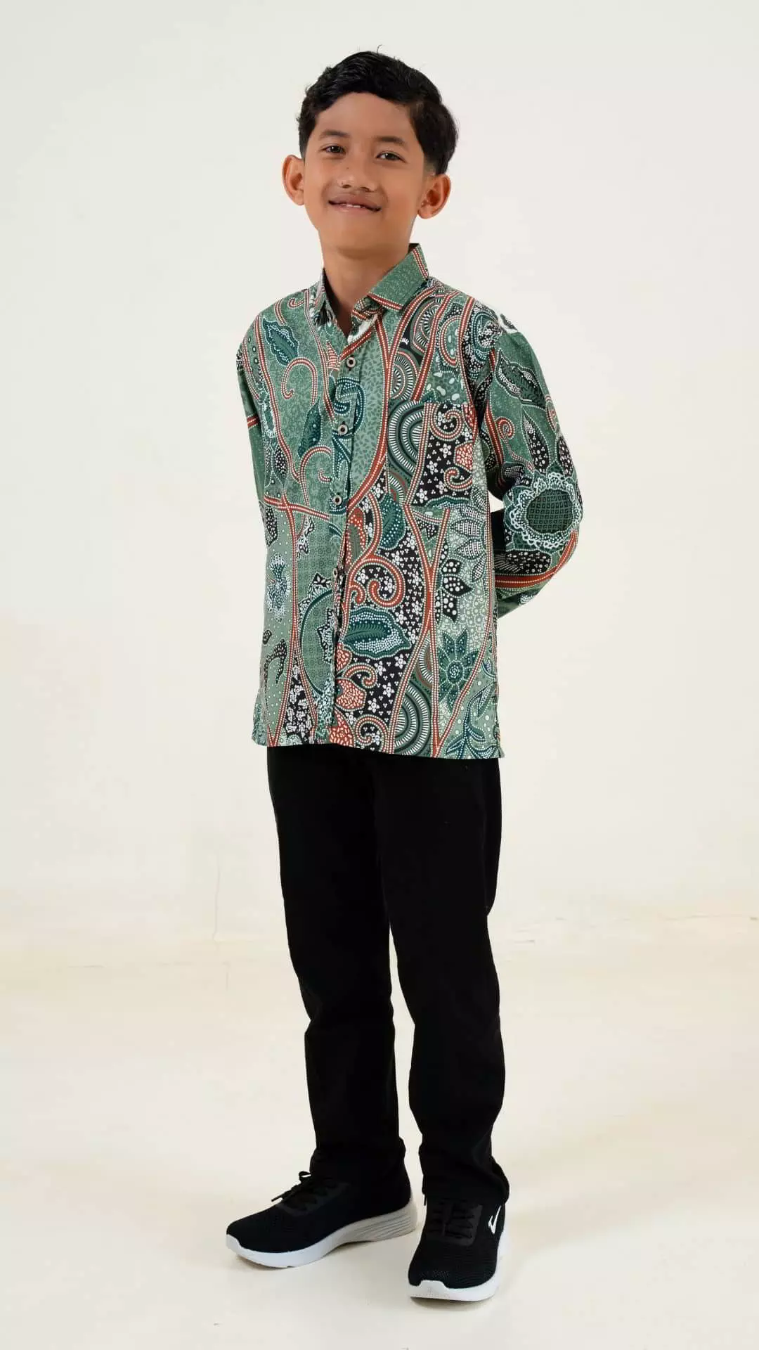 Kemeja Anak Batik Majapahit Lengan Panjang Motif 50046