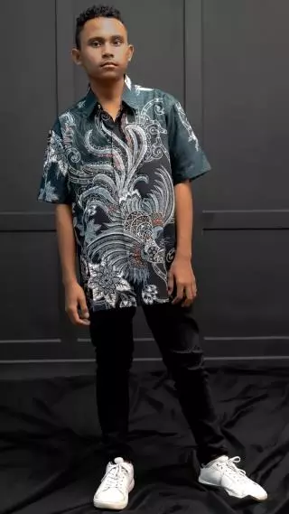 Kemeja Dewasa Batik Majapahit Lengan Pendek BC Pola Motif 21124