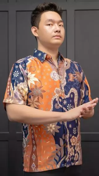Kemeja Dewasa Batik Majapahit Lengan Pendek BC Pola Motif 8631