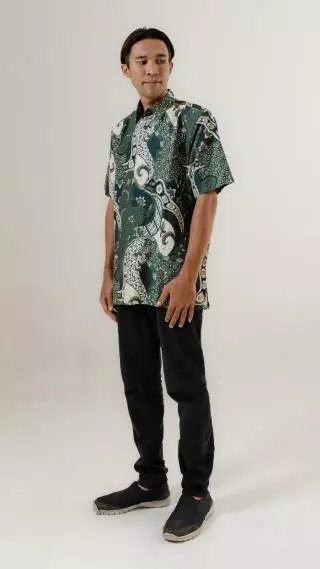 Jas Dewasa  Batik Majapahit Lengan Pendek Furing Ero Pola Motif 231979