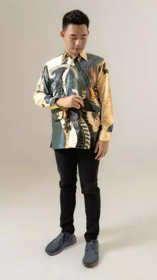Jas Dewasa  Batik Majapahit Lengan Panjang Furing Dormill Pola Motif 74195