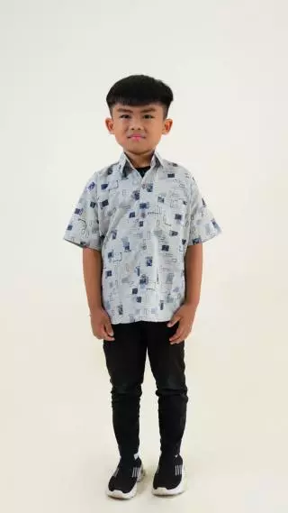 Kemeja Anak Yardriss Warna Lengan Pendek Motif I02-888