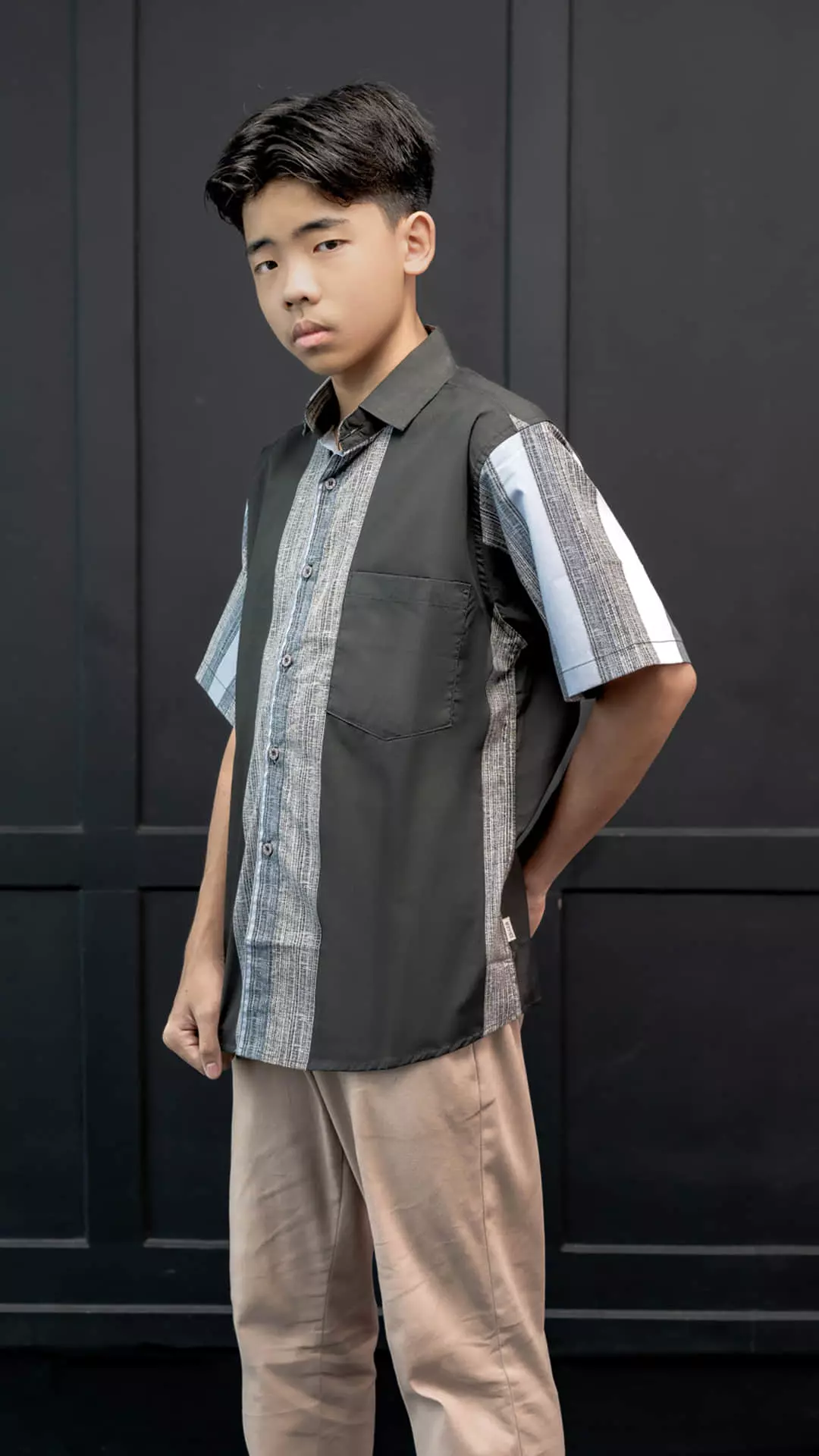 Kemeja Dewasa Zigger Warna Lengan Pendek BC Motif 2D99