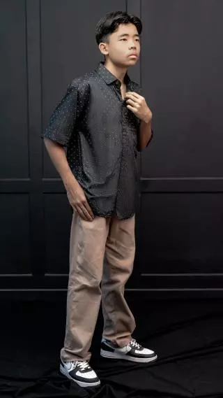 Kemeja Dewasa Zigger Warna Lengan Pendek BC Motif 4411