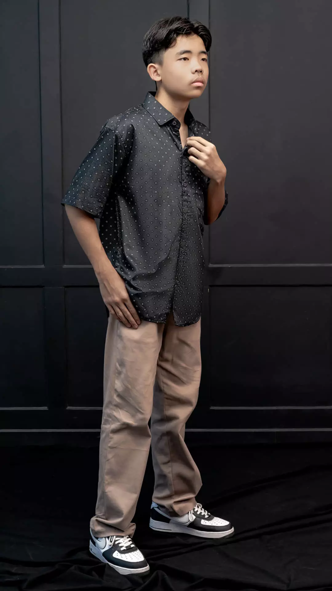Kemeja Dewasa Zigger Warna Lengan Pendek BC Motif 4411