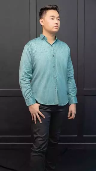 Kemeja Dewasa Zigger Warna Lengan Panjang BC Motif 4334