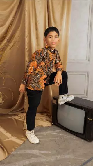 Kemeja Batik Anak Yardriss Lengan Panjang Motif 1101-11364