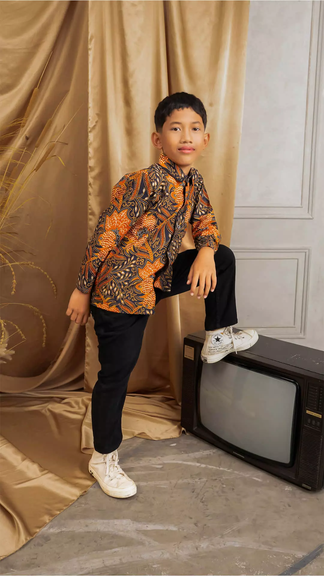 Kemeja Batik Anak Yardriss Lengan Panjang Motif 1101-11364