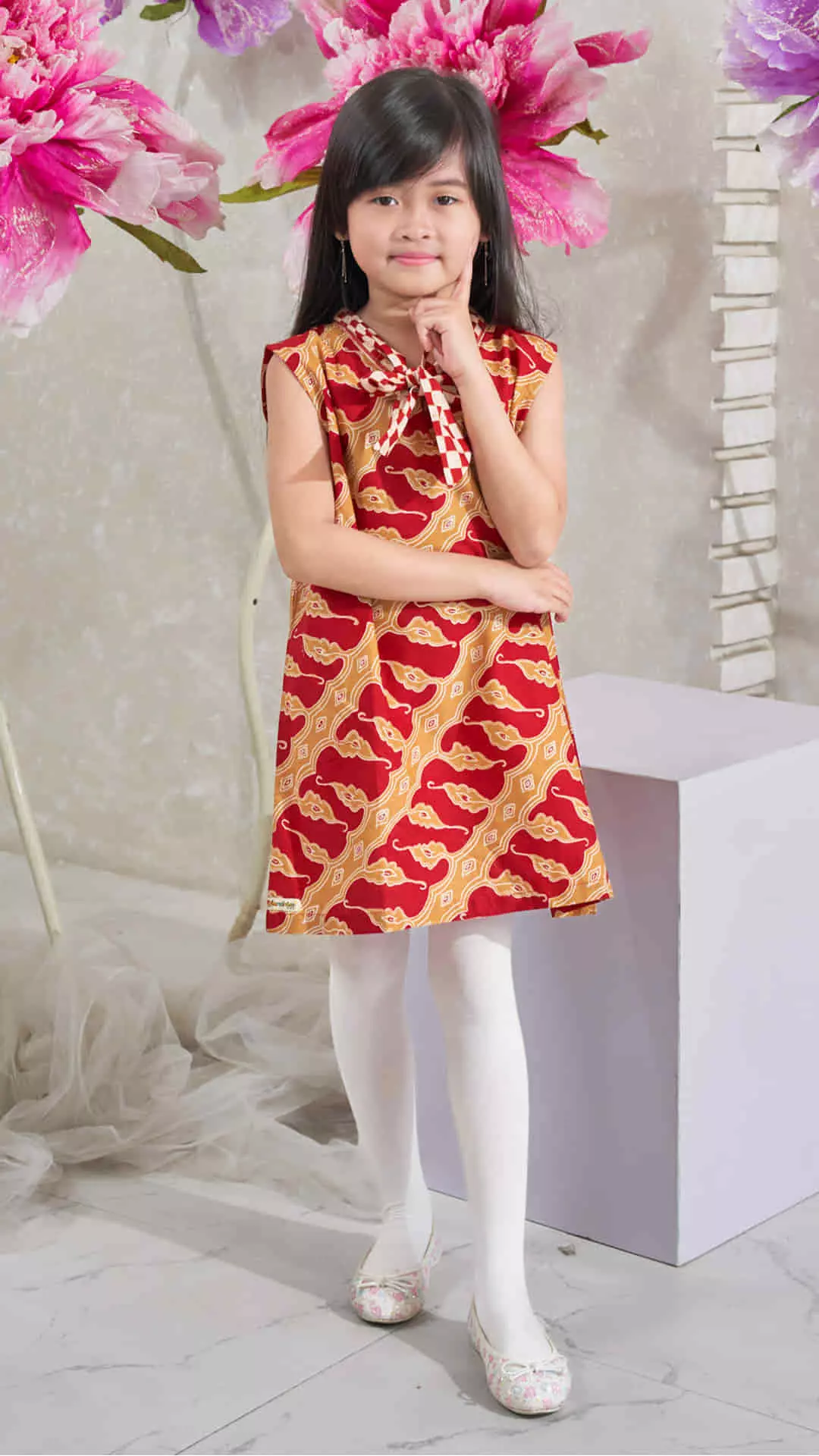 Dress Batik Anak Perempuan Yardriss Lengan Singlet Motif 30694