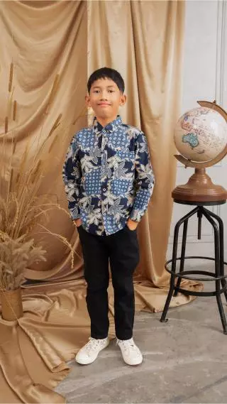 Kemeja Batik Anak Majapahit Lengan Panjang Motif 230241